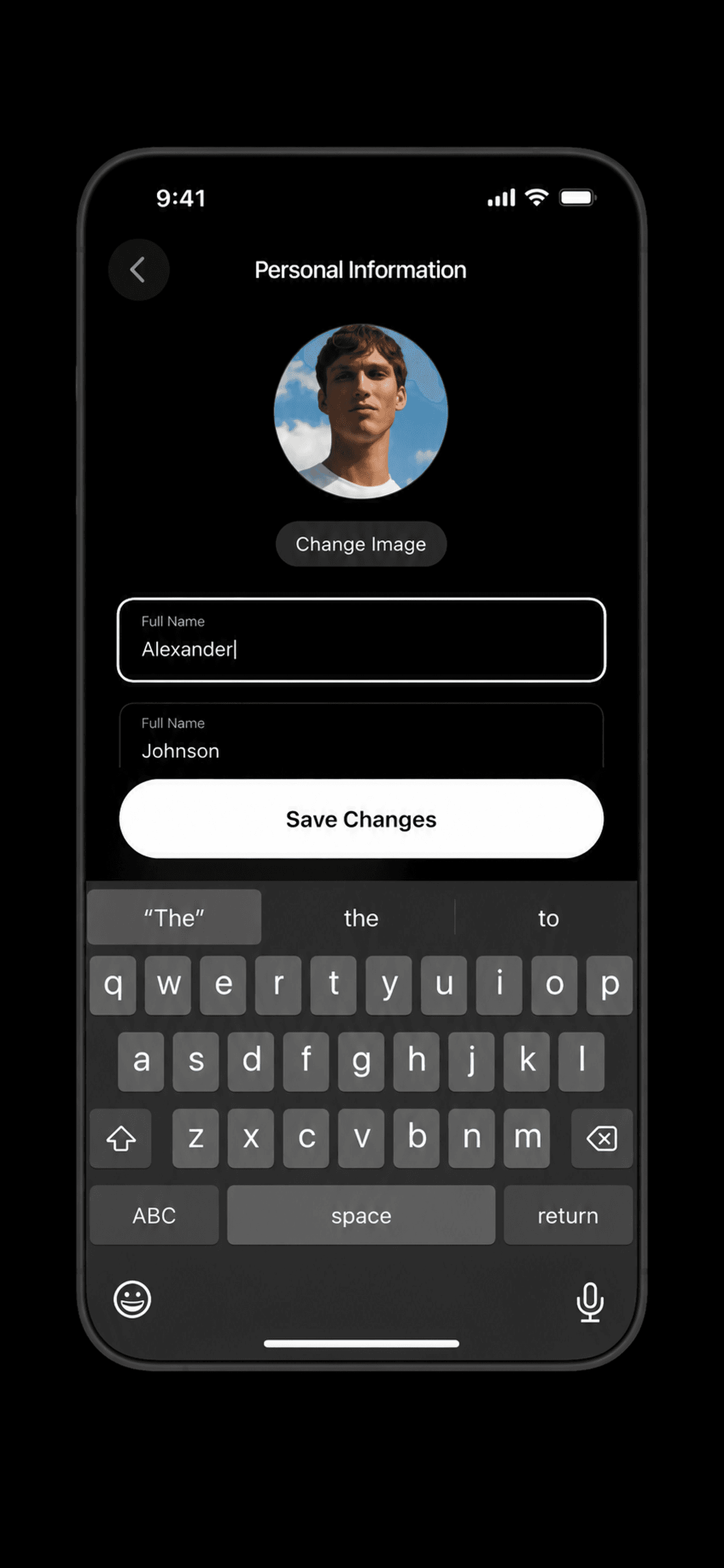 Forma app profile screen